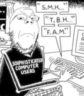 angry clothes comic computer fam glasses screen smh soyjak stubble tbh text variant:gapejak // 404x462 // 106.2KB