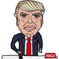 american_flag billions_must blue_eyes button clothes donald_trump hair maga necktie president suit united_states variant:chudjak yellow_hair // 1080x1080 // 39.4KB