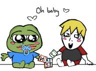 amphibian baby child cute drawfag drawing frog meta:tagme nas:pepe nate pepe_the_frog variant:soyak wholesome // 4800x3573 // 1.2MB