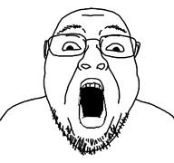 glasses merge open_mouth soyjak stubble variant:a24_slowburn_soyjak variant:bernd // 1200x1125 // 54.9KB