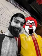 2soyjaks admin angeleno beard brown_skin clown clown_nose clown_wig developer ear glasses grey_skin irl irl_background nas:gigachad open:mouth ronald ronald_mcdonald ronaldmcdonald_(user) root root_(user) stubble tinted_glasses variant:flartson variant:nojak // 2448x3264 // 8.4MB