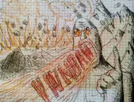 drawing explosion glowing glowing_eyes hand_drawn muscular_male truth_nuke trvthnvke tuff variant:cobson ywnbaw // 4001x3072 // 3.5MB