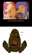 anime bald bernkastel bwc comic deformed fat female foot forehead_mark glasses lambdadelta licking_lips no_body orange_sclera queen_of_hearts soyjak stubble tattoo tbp text tiny_penis tongue twp umineko variant:cobson video_game // 1056x1809 // 755.9KB