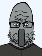 angry blue_eyes grey_skin illager minecraft subvariant:dr_soystein variant:markiplier_soyjak vindicator // 463x617 // 15.4KB