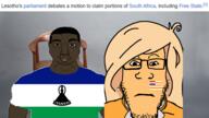 2soyjaks africa chair chud clothes coco_(ongezellig) dark_skin debate flag flag:lesotho flag:netherlands flag:orange_free_state free_state hair irl_background lesotho lesothonigger nigger ongezellig orange_free_state parliament shirts south_africa subvariant:chuddy subvariant:neutralplier text variant:chudjak variant:markiplier_soyjak wikipedia // 1920x1080 // 1.0MB