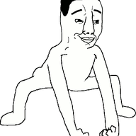 animated arm full_body hair hand happy leg smile smug soyjak variant:chudjak // 570x537 // 38.3KB