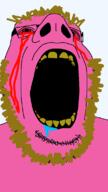 blood coomer open_mouth orgasm pink_skin red_eyes red_skin saliva stubble subvariant:cobson_up teeth variant:cobson yellow_hair yellow_teeth // 640x1136 // 27.6KB