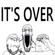 crying gun its_over rifle series:trios_&_duos subvariant:longplier text trio variant:gapejak variant:markiplier_soyjak variant:tony_soprano_soyjak // 1000x1000 // 90.2KB