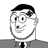 adolf_hitler clothes ear glasses hair hitler_mustache looking_at_you stubble suit suit_and_tie swastika variant:weirdpenis white_skin // 900x900 // 24.5KB