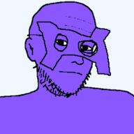 closed_mouth discord ear glasses mask purple_skin soyjak stubble variant:elsajak // 256x256 // 8.9KB