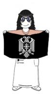 dimitrije_ljotic eagle fascism flag looking_at_you milan_nedić nacionalni_stroj national_socialism national_stroj nazism neo_fascism neo_national_socialism neo_nazism serbia serbian_eagle slav variant:soytan // 722x1288 // 232.1KB