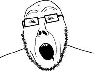 drool glasses mouth_open stubble stupid teeth variant:unknown white_background white_skin // 1024x777 // 10.3KB