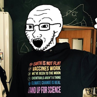 beard earth hoodie irl_background open_mouth science soyboy soyjaks stubble vaccine variant:soyak // 400x400 // 202.4KB