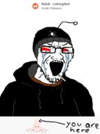 cigarette cryboy crying doomer midwit r_aftergifted red_eyes reddit redditard snoo subvariant:wewjak variant:soyak // 750x1000 // 232.6KB