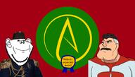 2soyjaks Colorlesspy(nameCHAD) a10_eyes agnosticism aryan award clothes ear happy invincible_(show) looking_at_you moustache mouth mouth_closed nose omni_man ottoman_empire padishah pasha subvariant:mexiaryan tvrkicwvrriorforyuo variant:impish_soyak_ears variant:meximutt // 2560x1451 // 724.1KB