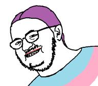 glasses lipstick smug tranny transgender_flag // 428x376 // 8.9KB