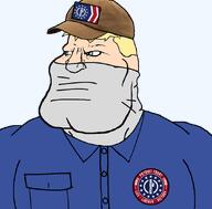 aryan baseball_cap blond blue_eyes blue_shirt buff clothes fascism hat patriot_front subvariant:mexiaryan united_states variant:meximutt // 886x872 // 146.2KB