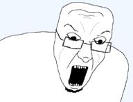 angry avgn glasses jak open_mouth soy soyjak traced // 1099x840 // 23.0KB
