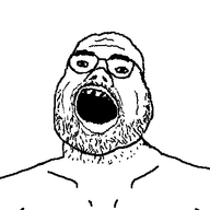 animated glasses open_mouth soyjak stubble talking variant:jimsoy // 599x360 // 73.0KB