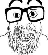 beard glasses judaism merge open_mouth soyjak variant:israeli_soyjak variant:nojak // 584x666 // 99.1KB