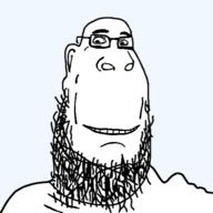 beard closed_mouth ear glasses happy looking_at_you retard skinny smile soyjak stubble subvariant:skinnyjak transparent_background variant:fatjak // 600x600 // 61.2KB