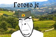closed_mouth clothes country glasses hat irl_background its_over serbia soyjak stubble text variant:cobson // 1600x1066 // 2.6MB
