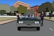 assassination blood car clothes dallas_texas ear glowie glowing gore green_skin hair historical jackie_kennedy jfk lee_harvey_oswald necktie open_mouth oswald plant president rifle road sniper sniper_rifle soyjak stubble suit suit_and_tie teeth texas tongue tree variant:bernd variant:chudjak variant:cobson variant:gapejak variant:markiplier_soyjak variant:nojak window // 4000x2633 // 598.1KB