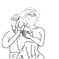2soyjaks arm armpit clothes femjak fetish glasses hair hand hat nsfw smile soyjak stubble subvariant:gapejak_female subvariant:wholesome_soyjak variant:gapejak vile // 1000x1000 // 3.8MB