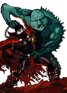 2soyjaks blood cape fight full_body kratos meta:namefags muscular_male one_tooth open_eyes red_eyes shading shadow sharp_teeth skull spawn squidward transparent_background trevor_(user) variant:chudjak variant:disgusting_trevorcreature warrior-z_(user) yellow_sclera yellow_teeth // 561x768 // 84.0KB