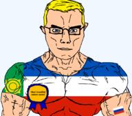 arm award beautiful blue_eyes buff christianity closed_mouth clothes eastern_orthodox eyes_like_the_o-o-cean flag flag:khakassia flag:russia glasses hair khakassia nature orthodox_cross russia soyjak subvariant:chudjak_front subvariant:muscular_chud text transparent transparent_background tshirt variant:chudjak vein yellow_hair // 1059x929 // 72.3KB