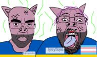 LYSYTSYA_IS_AN_OBESE_FURFAG_GOONER_FROM_LVOV closed_mouth eyelashes flag:transgender_pride_flag friendship imperator_(user) lipstick looking_at_you lysytsya nazism open_mouth pigger pink_skin purple_hair tongue tranny ukropig variant:bernd variant:chudjak // 2072x1224 // 487.6KB