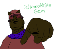 glasses hair jimbo_(namefag) jimbo_won meta:namefags open_mouth pointing soyjak text variant:scabrjak // 1379x1157 // 49.1KB