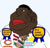 award awards black_skin chicago flag flag:chicago flag:illinois gang illinois nigger red_lips soyjak tattoo tattoos text transparent transparent_background united_states variant:meximutt // 888x849 // 245.7KB