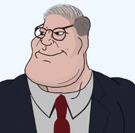 aryan british chad clothes dictator england glasses hair keir_starmer mole necktie pink_skin prime_minister subvariant:mexiaryan suit variant:meximutt white // 886x872 // 24.1KB