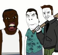 baseball_bat carl_johnson grand_theft_auto grand_theft_auto:_san_andreas grand_theft_auto:_vice_city grand_theft_auto_iii subvariant:nucob tommy_vercetti variant:chudjak variant:cobson variant:feraljak yellow_sclera // 960x910 // 590.8KB