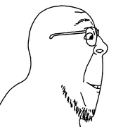 bald beard closed_mouth fixed glasses series:sidejaks side_profile side_view smile soyjak stubble subvariant:bernd_side teeth tongue transparent_background variant:bernd // 1200x1125 // 20.5KB