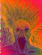 creepy demon hair open_mouth schizo schizophrenia sharp_teeth subvariant:schizojak variant:markiplier_soyjak // 986x1280 // 607.8KB