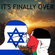 gaza israel it’s_over kissing palestine subvariant:flarteyejak variant:fisheyejak variant:flartson war // 768x768 // 663.5KB