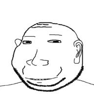 ear eyelids small_eyes smile soyjak stubble subvariant:massjak subvariant:wholesome_soyjak template variant:gapejak // 600x600 // 9.5KB