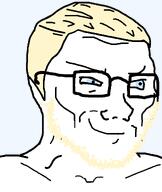 a10_eyes blond blue_eyes buff hair series:aryan_soyjaks smirk smug subvariant:soyak_(smug) subvariant:soyaryan template trend:aryan variant:soyak white_skin // 970x1150 // 31.7KB