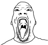 clothes ear nigger open_mouth soyjak stubble template tongue_out tshirt variant:unknown // 487x456 // 12.8KB