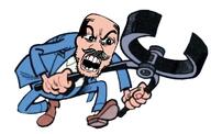 Super angry balding beard blue buck_teeth comic filemon francisco_ibañez meta:tagme mort_and_phil mortadelo mustache scream shoe spain spanish superintendent_vicente teeth variant:feraljak // 1483x946 // 220.5KB
