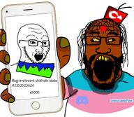 acne beard bloodshot_eyes brown_skin clothes discord fez flag gemersonlakeandpalmer_(user) glasses hair hat holding_object india open_mouth pajeet poop shitskin soyjak stubble subvariant:phoneplier subvariant:phoneplier_vertical thick_eyebrows tranny turkiye variant:markiplier_soyjak variant:soyak yellow_sclera yellow_teeth // 2160x1884 // 611.1KB