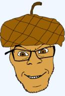 acorn brown_eyes glasses objectsoy series:fruiterz! smile soyjak stubble variant:feraljak // 883x1306 // 61.3KB