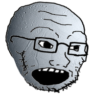 distorted glasses moon open_mouth saturn solar_system soyjak space stubble variant:soyak // 387x437 // 182.5KB