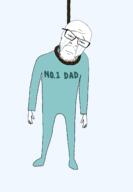 closed_mouth clothes crying father frown frowning full_body glasses hanging mustache rope sad soyjak stubble suicide tear text tragedyjakking variant:feraljak // 2012x2908 // 619.2KB