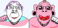 2soyjaks ear eyelashes friendship glasses hair hand lipstick nails pooner smile stubble top_surgery tranny variant:bernd // 1024x500 // 27.4KB
