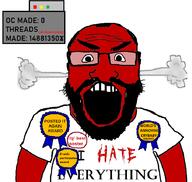 angry award doomer doomposting i_hate_everything posted_it_again_award q_(soyjak_party) red_skin subvariant:science_lover variant:markiplier_soyjak // 905x856 // 198.0KB