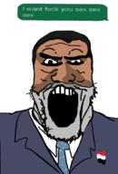 brown_skin clothes country flag hair iraq iraqi necktie open_mouth sexsexsex soyjak stubble suit text thick_eyebrows variant:markiplier_soyjak // 673x997 // 182.5KB