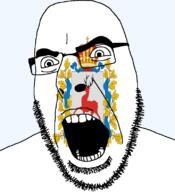 animal crown deer flag flag:nizhny_novgorod full_head glasses hair looking_to_the_right nizhny_novgorod_oblast oblast open_mouth russia soyjak stubble teeth text transparent transparent_background variant:cobson // 721x789 // 123.4KB